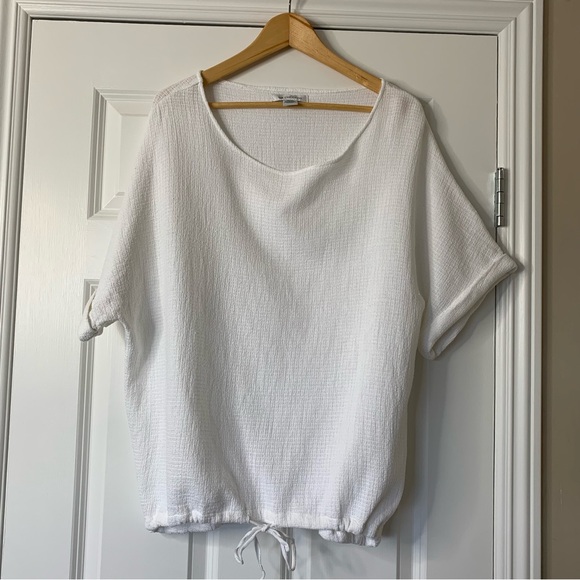 Liz Claiborne Tops - Liz Claiborne 100% Cotton Gauze Style White Women's Top Size XL